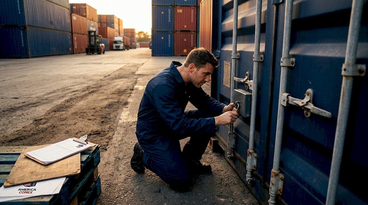 Top shipping container accessories for secure storage